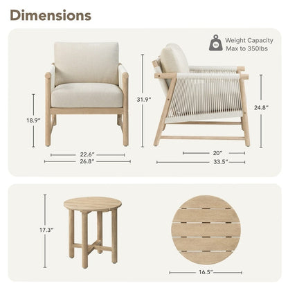 Chaise d'extérieur Lynn Outdoor en bois d'acacia