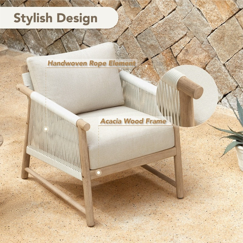 Chaise d'extérieur Lynn Outdoor en bois d'acacia