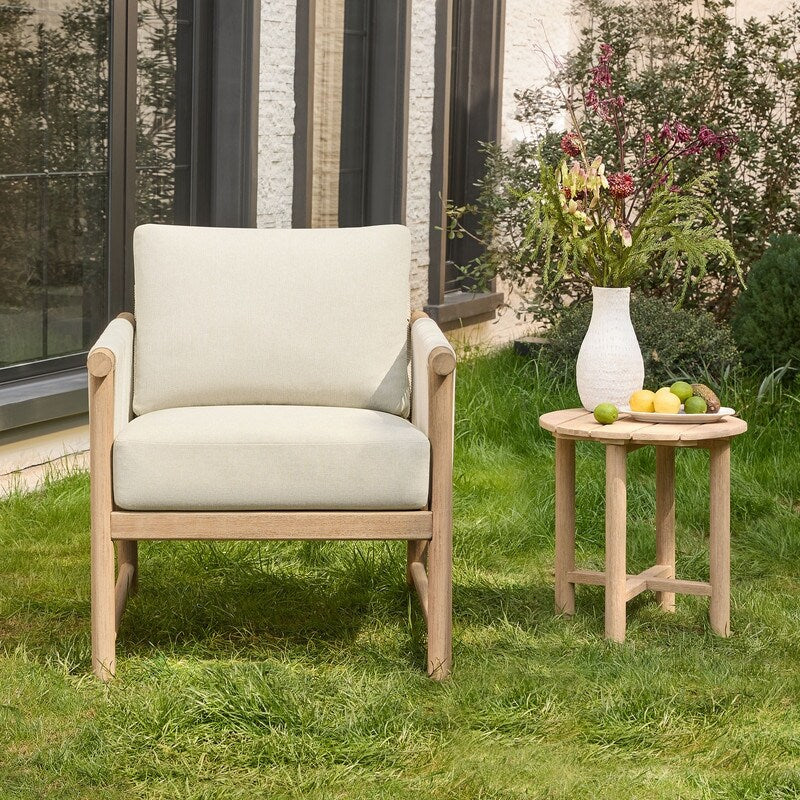 Chaise d'extérieur Lynn Outdoor en bois d'acacia