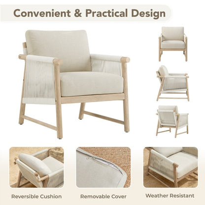 Chaise d'extérieur Lynn Outdoor en bois d'acacia