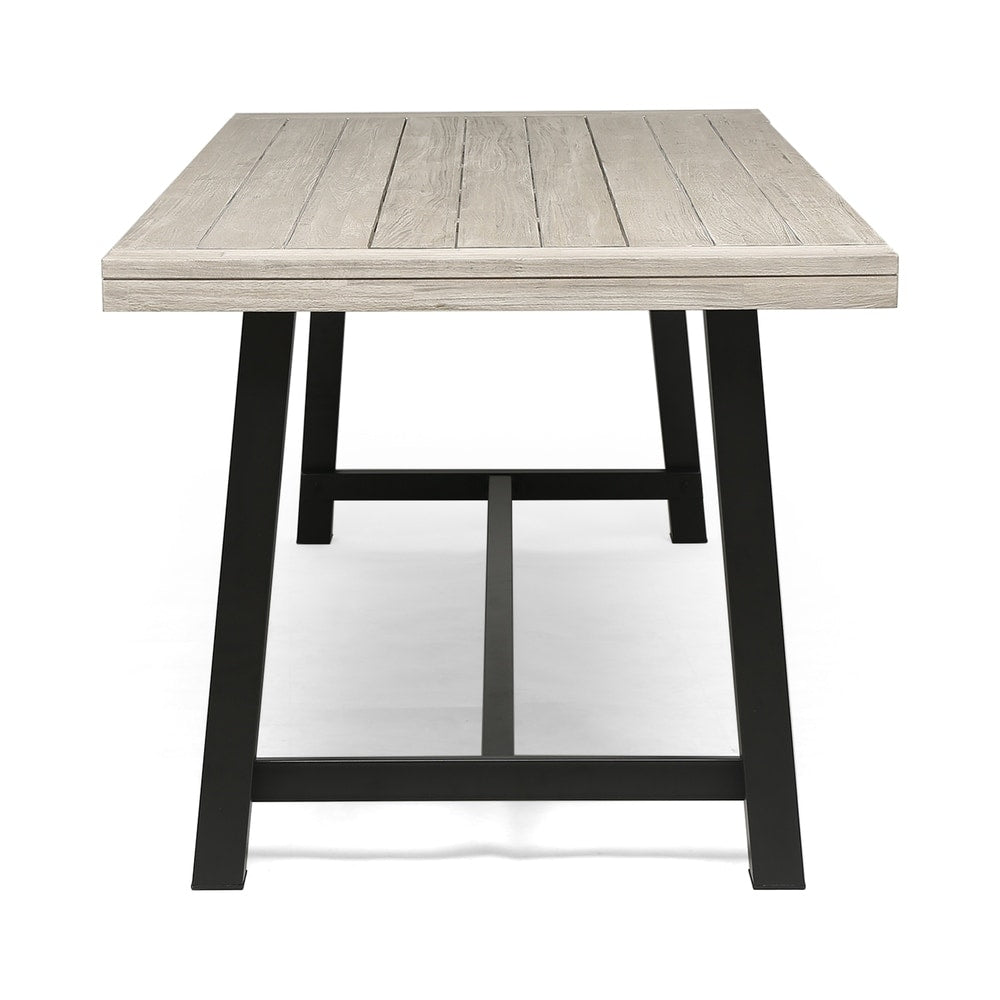Ensemble de salle à manger d'extérieur rustique Lyons 8 places par Christopher Knight Home