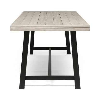 Ensemble de salle à manger d'extérieur rustique Lyons 8 places par Christopher Knight Home