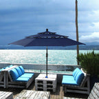 MAISON ARTS 10ft 3 Tiers Vented Patio Outdoor Umbrella with Auto-tilt and Crank Lift