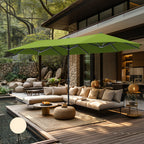 Parasol de patio double face MAISON ARTS extra large de 13 pieds avec manivelle