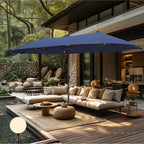 Parasol de patio double face MAISON ARTS extra large de 13 pieds avec manivelle