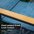 Ensemble de salle à manger d'extérieur MAISON ARTS 7/9 pièces, 1 table extensible en métal et 6/8 chaises en textilène