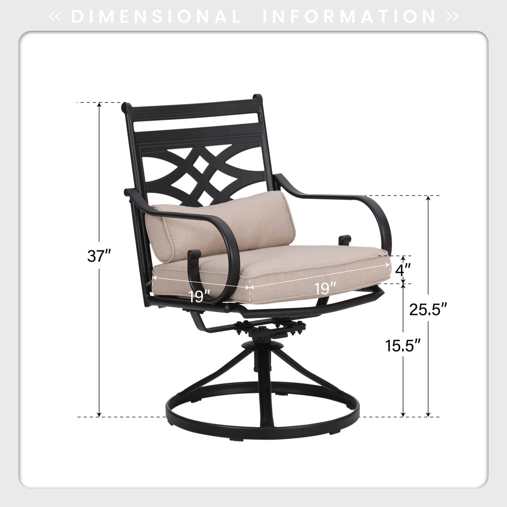 Ensemble de salle à manger d'extérieur 9 pièces MAISON ARTS pour 8 personnes, table à manger carrée en métal et chaises en acier avec coussin