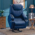 Fauteuil inclinable électrique MCombo avec massage et chauffage, 3 positions, ports USB, similicuir 7040