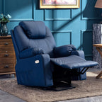 Fauteuil inclinable électrique MCombo avec massage et chauffage, 3 positions, ports USB, similicuir 7040