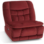 Fauteuil inclinable à bascule électrique surdimensionné MCombo à double moteur, sans accoudoirs, idéal pour le salon, tissu PR607