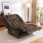 Fauteuil inclinable à bascule électrique surdimensionné MCombo à double moteur, sans accoudoirs, idéal pour le salon, tissu PR607