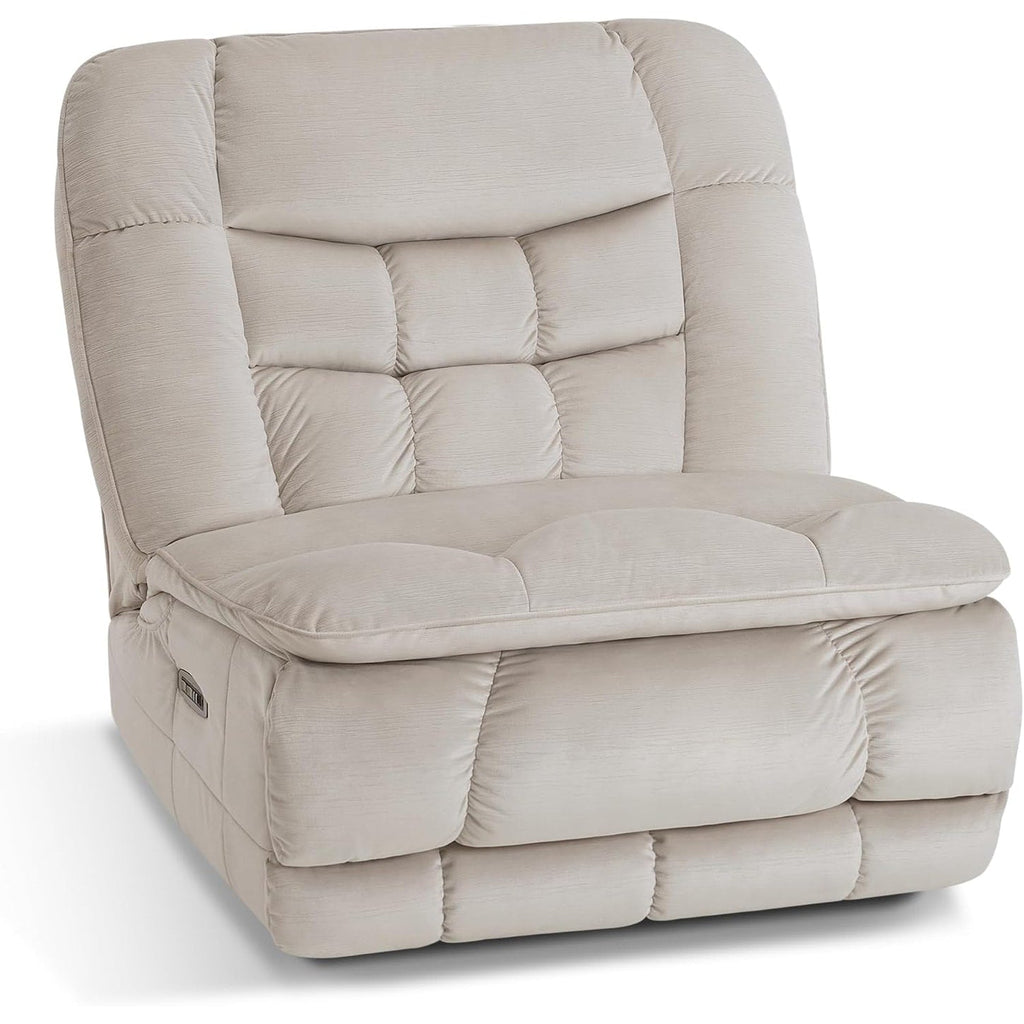 Fauteuil inclinable à bascule électrique surdimensionné MCombo à double moteur, sans accoudoirs, idéal pour le salon, tissu PR607