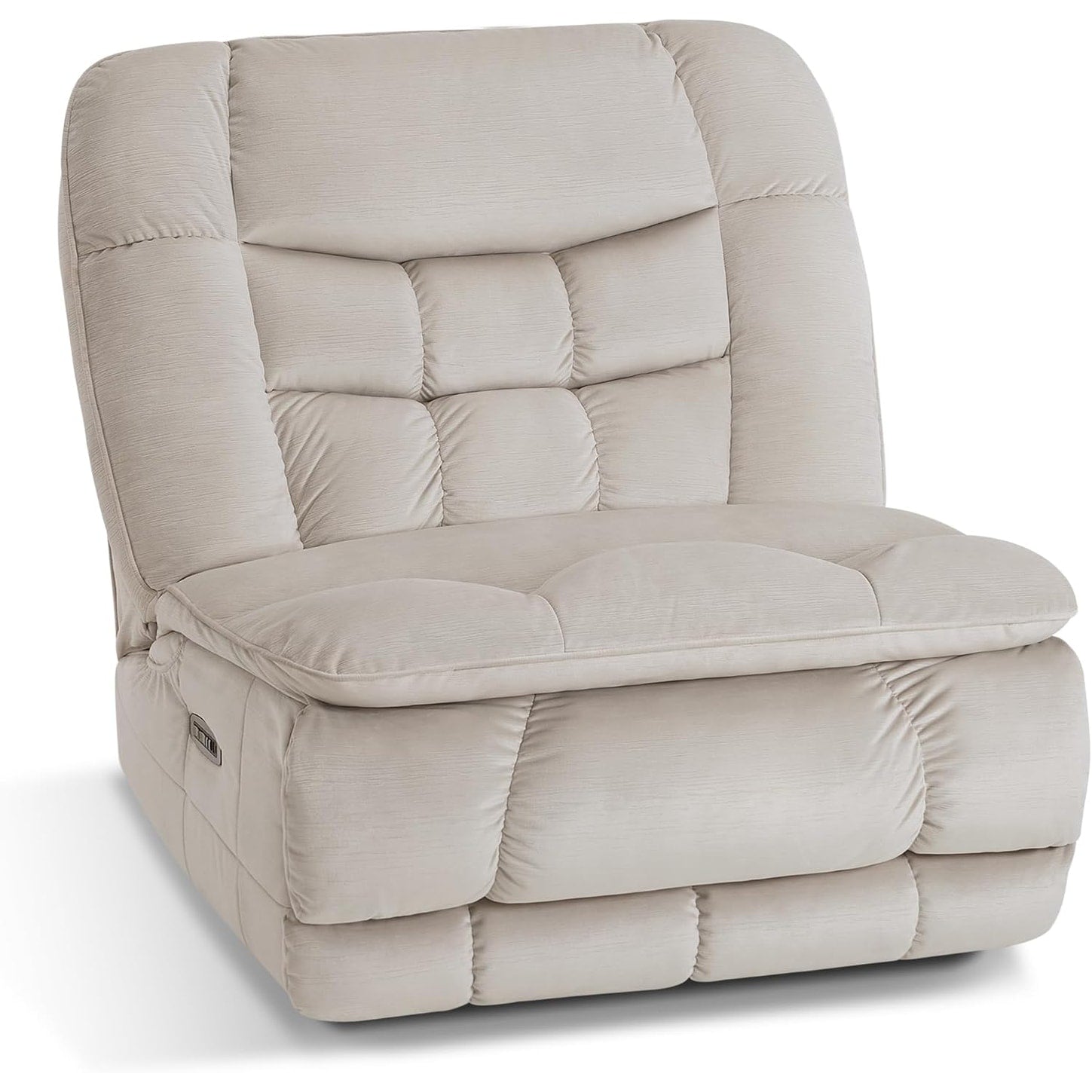 Fauteuil inclinable à bascule électrique surdimensionné MCombo à double moteur, sans accoudoirs, idéal pour le salon, tissu PR607