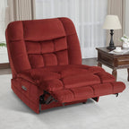 Fauteuil inclinable à bascule électrique surdimensionné MCombo à double moteur, sans accoudoirs, idéal pour le salon, tissu PR607