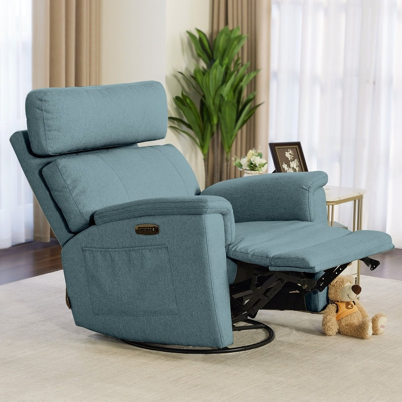 Fauteuil inclinable pivotant et électrique MCombo pour chambre d'enfant, tissu PR601