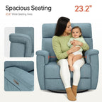 Fauteuil inclinable pivotant et électrique MCombo pour chambre d'enfant, tissu PR601