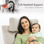 Fauteuil inclinable pivotant et électrique MCombo pour chambre d'enfant, tissu PR601