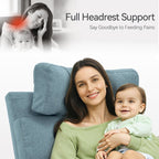 Fauteuil inclinable pivotant et électrique MCombo pour chambre d'enfant, tissu PR601