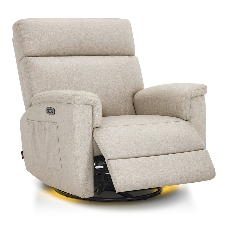 Fauteuil inclinable pivotant et électrique MCombo pour chambre d'enfant, tissu PR601