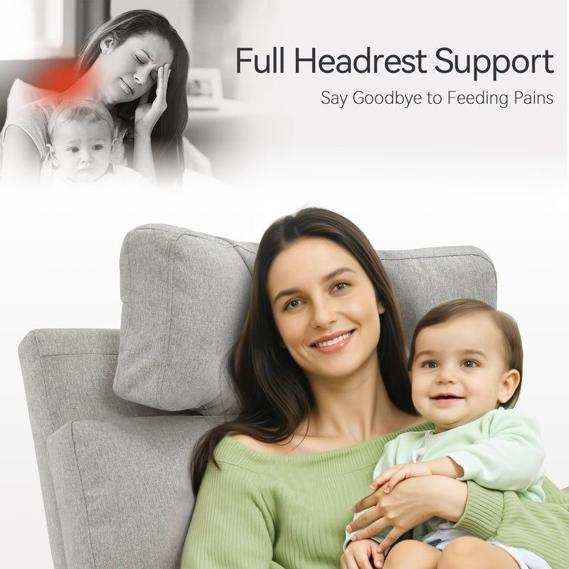 Fauteuil inclinable pivotant et électrique MCombo pour chambre d'enfant, tissu PR601