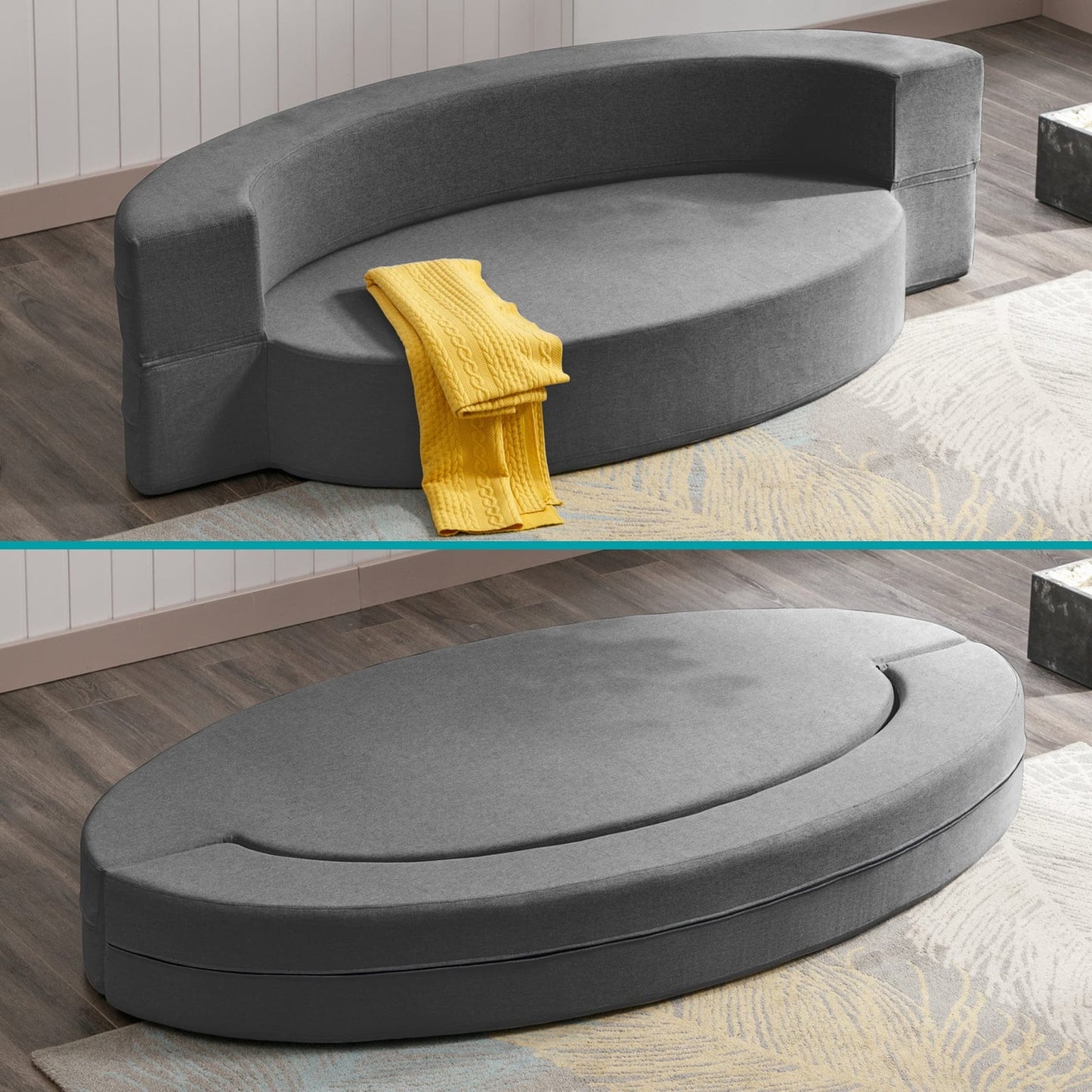 Canapé-lit pliant Mixoy, fauteuil-lit futon, canapé-lit rabattable - 76 po x 42 po x 9,8 po