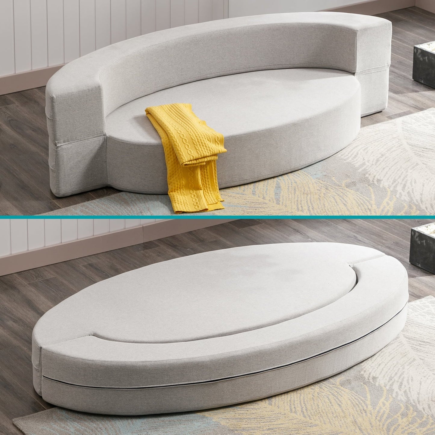 Canapé-lit pliant Mixoy, fauteuil-lit futon, canapé-lit rabattable - 76 po x 42 po x 9,8 po