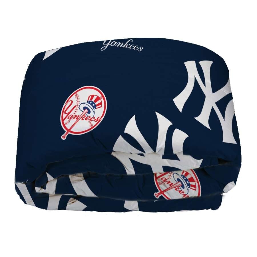 Ensemble de lit double rotatif 4 pièces MLB New York Yankees dans un sac