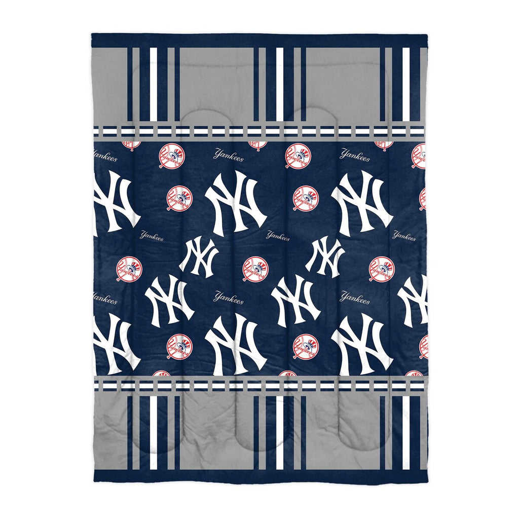 Ensemble de lit double rotatif 4 pièces MLB New York Yankees dans un sac