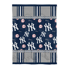 Ensemble de lit double rotatif 4 pièces MLB New York Yankees dans un sac