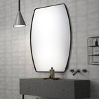 Miroir mural oblong en métal MacLuu