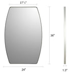 Miroir mural oblong en métal MacLuu