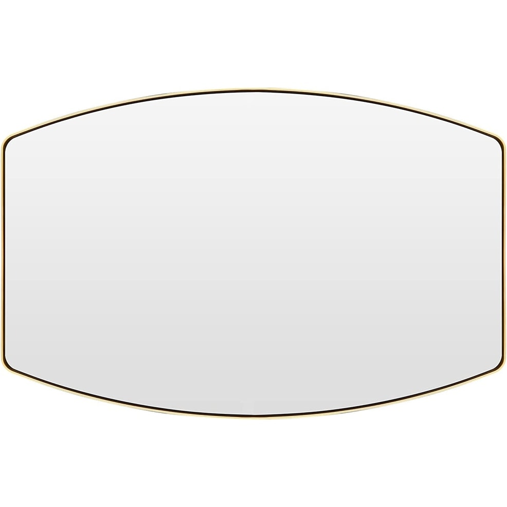 Miroir mural oblong en métal MacLuu