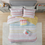 Parure de lit Mackenzie en coton avec bordure en chenille par Intelligent Design Kids