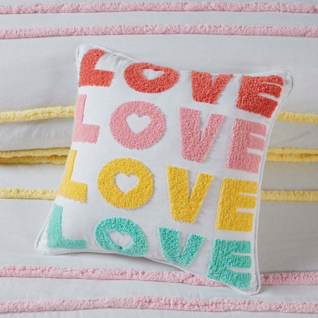 Parure de lit Mackenzie en coton avec bordure en chenille par Intelligent Design Kids