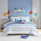 Parure de lit Mackenzie en coton avec bordure en chenille par Intelligent Design Kids
