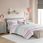 Parure de lit Mackenzie en coton avec bordure en chenille par Intelligent Design Kids