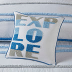 Parure de lit Mackenzie en coton avec bordure en chenille par Intelligent Design Kids