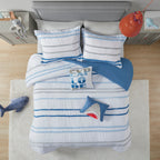 Parure de lit Mackenzie en coton avec bordure en chenille par Intelligent Design Kids