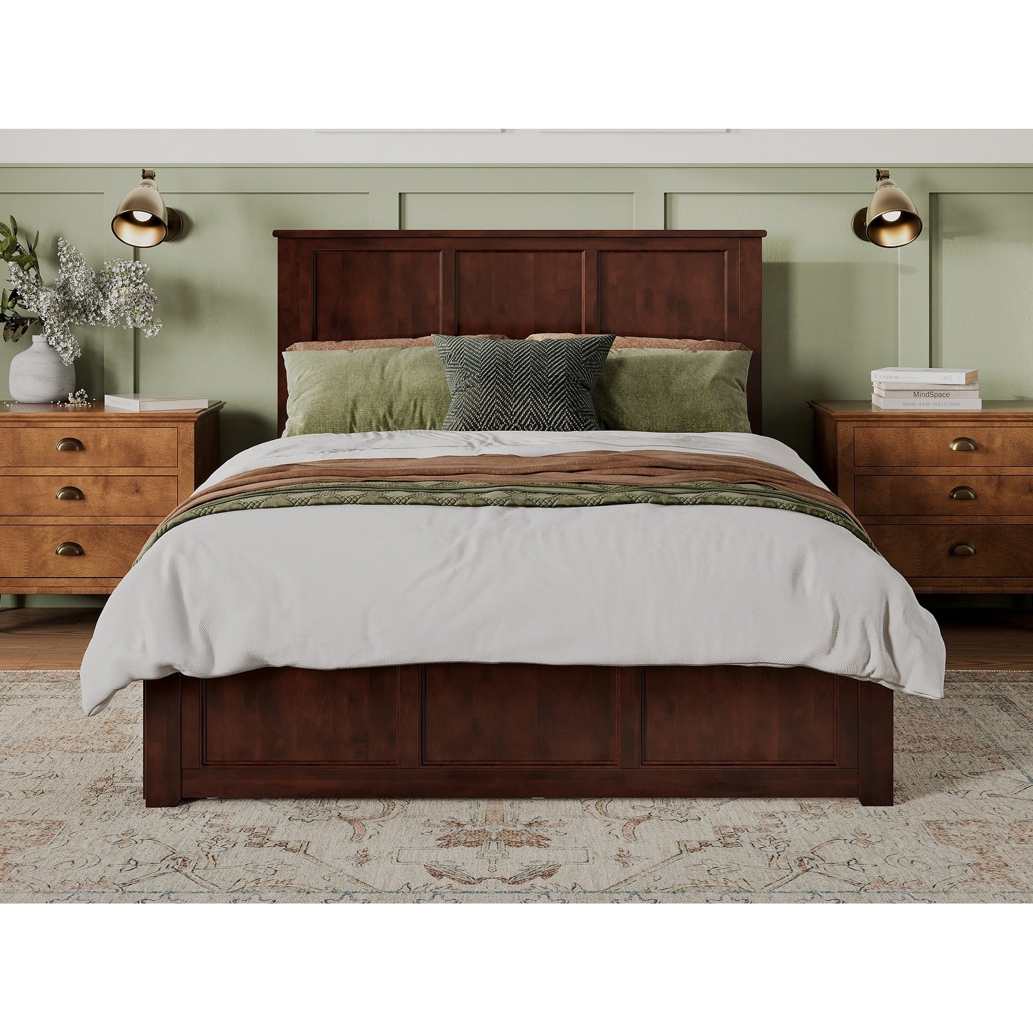 AFI Madison Platform Bed with Matching Footboard & Trundle