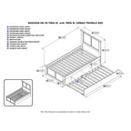AFI Madison Platform Bed with Matching Footboard & Trundle