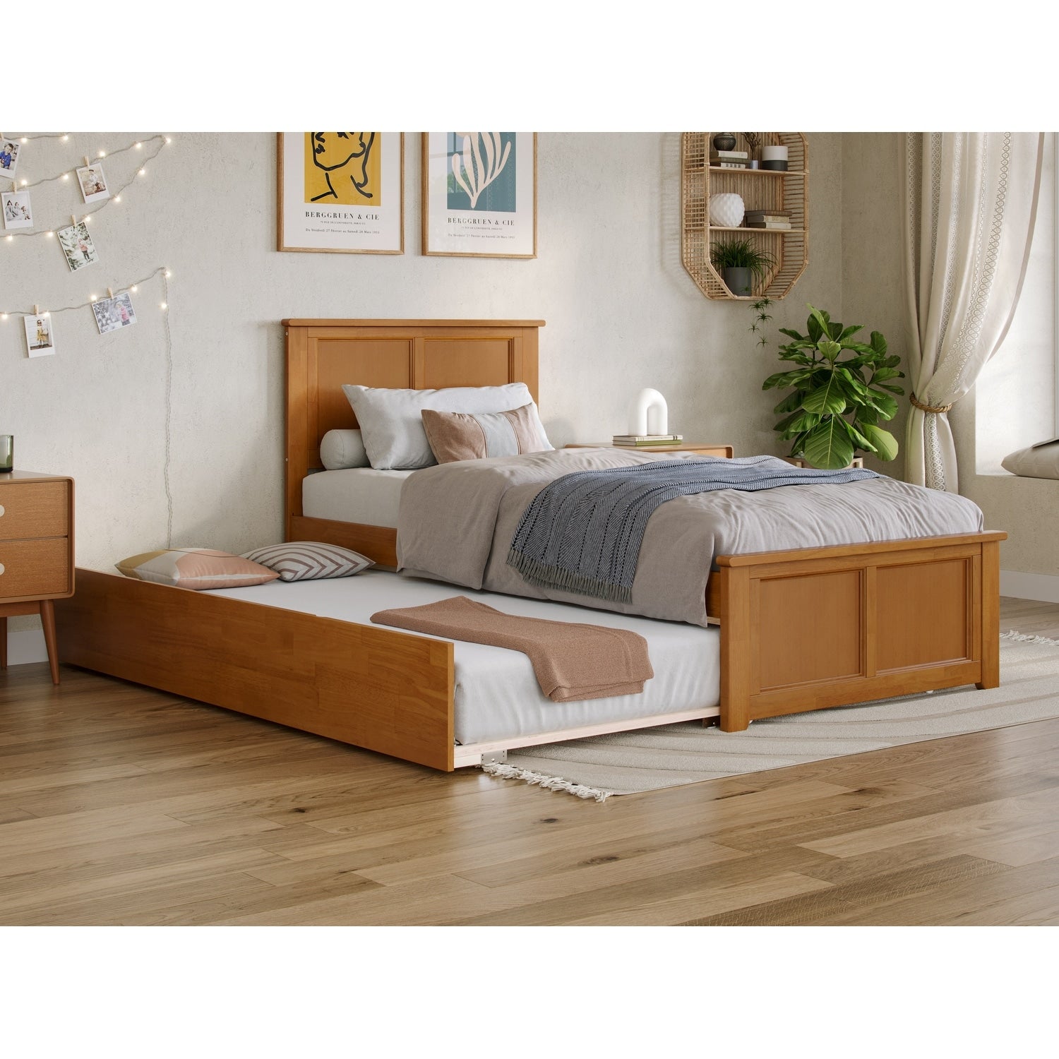 AFI Madison Platform Bed with Matching Footboard & Trundle