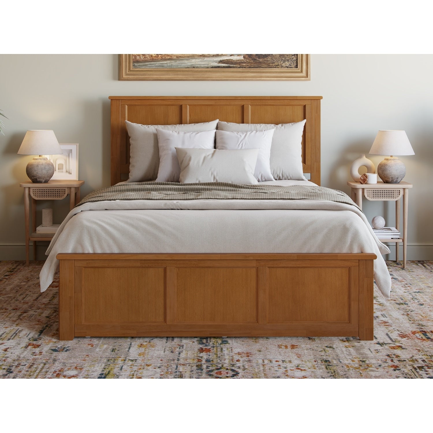 AFI Madison Platform Bed with Matching Footboard & Trundle
