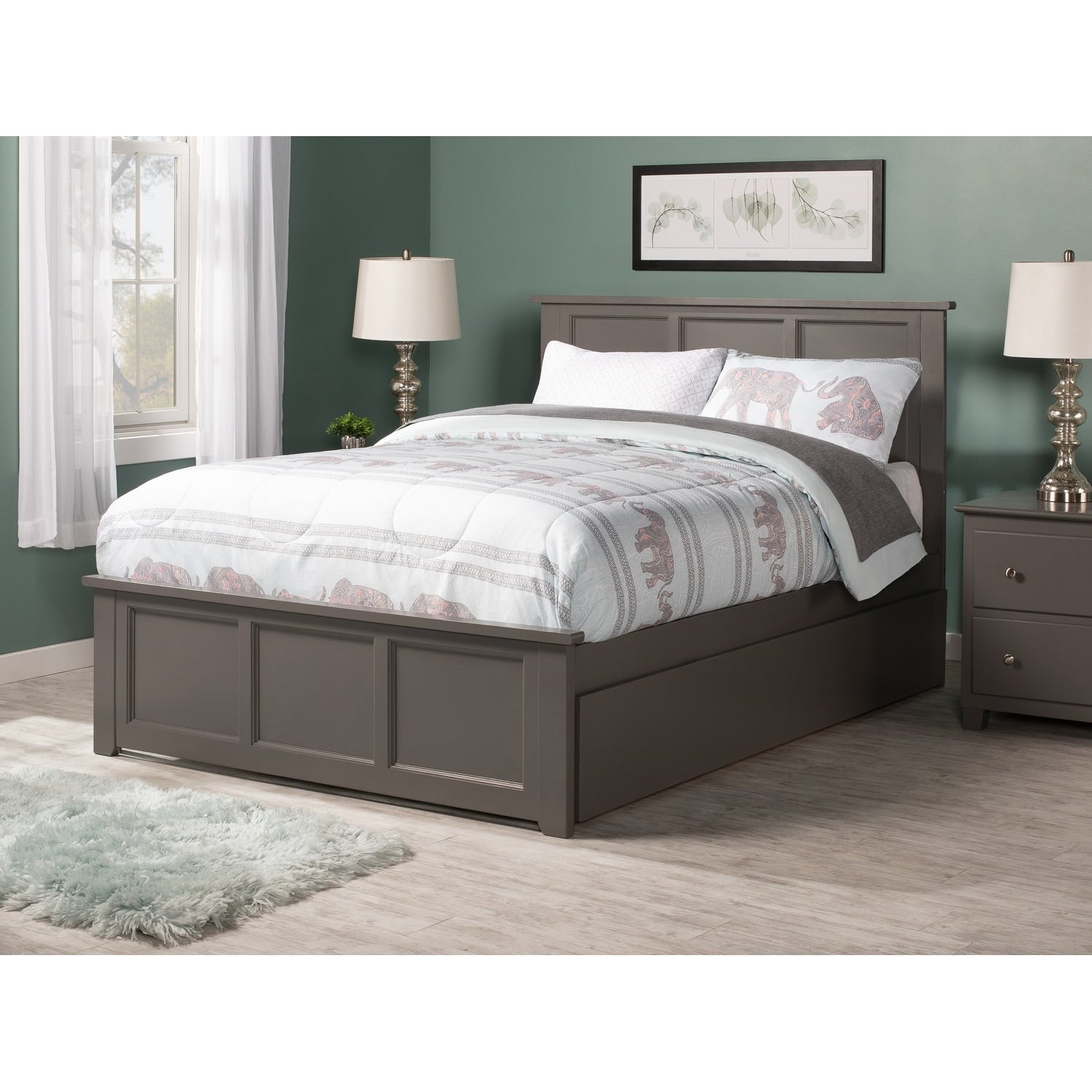 AFI Madison Platform Bed with Matching Footboard & Trundle