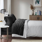 Ensemble de draps Madison Park en mélange de coton 1500 fils, 4 pièces