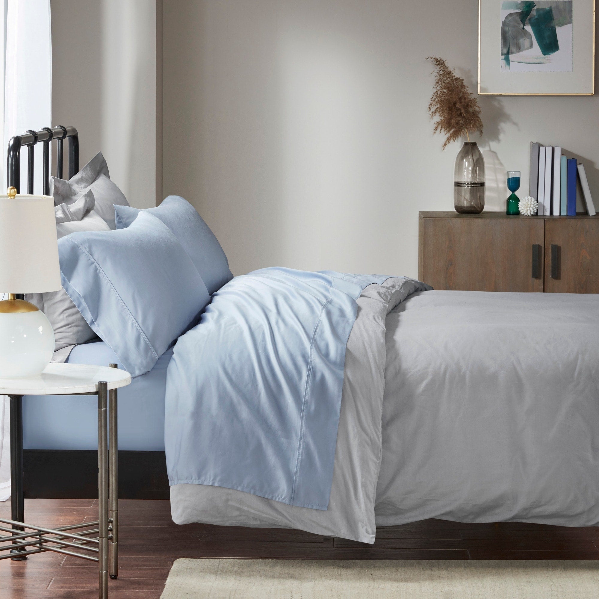 Ensemble de draps Madison Park en mélange de coton 1500 fils, 4 pièces