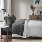 Ensemble de draps Madison Park en mélange de coton 1500 fils, 4 pièces