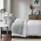 Ensemble de draps Madison Park en mélange de coton 1500 fils, 4 pièces