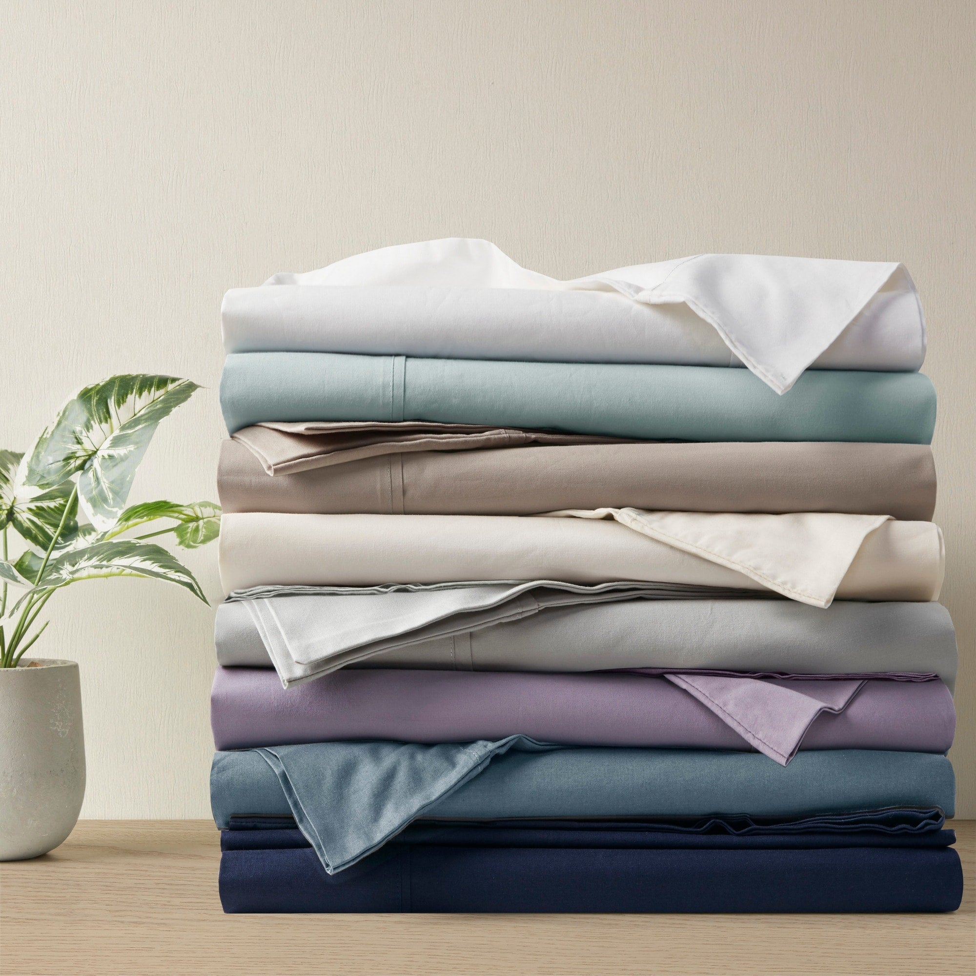 Parure de draps Madison Park en percale de coton 200 fils au pouce carré