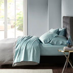 Parure de draps Madison Park en satin de coton mélangé 800 fils