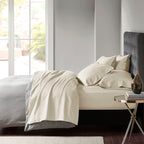 Parure de draps Madison Park en satin de coton mélangé 800 fils